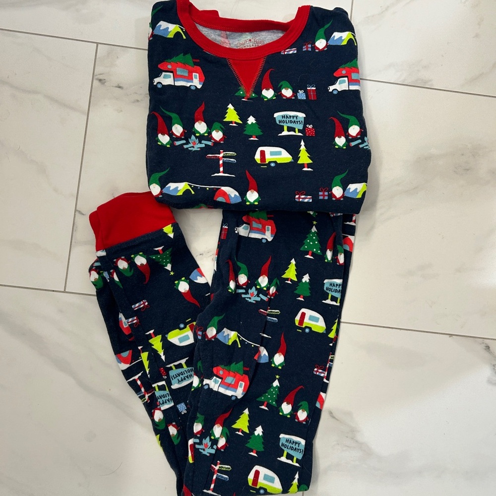 Wondershop Kids Pajama Set with Red and Green Festive Print